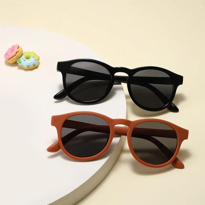 Korean Style Children Sunglasses Trendy Round Frame Kids Sun Glasses Tinted Lens Fashion Personality Uv400 Small Sun Shades