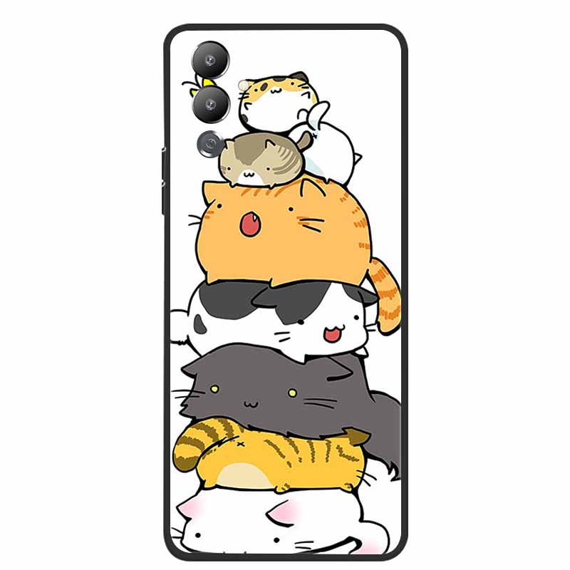 For Tecno Pova Neo 2 Cases Cat Lovely Soft TPU Silicone Phone Cases For Tecno Pova Neo2 LG6n Covers 2022 Black Edge Para Fundas
