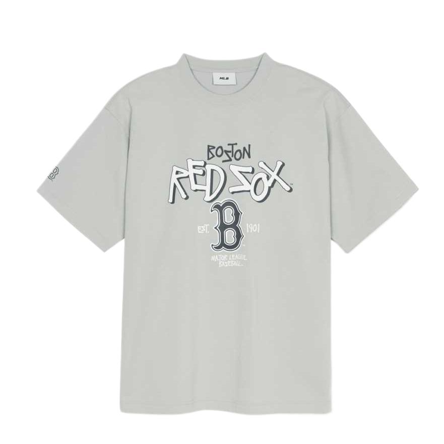 New MLB Boston Red Sox T Shirt Unisex Gray 3ATSB0553-43GRL
