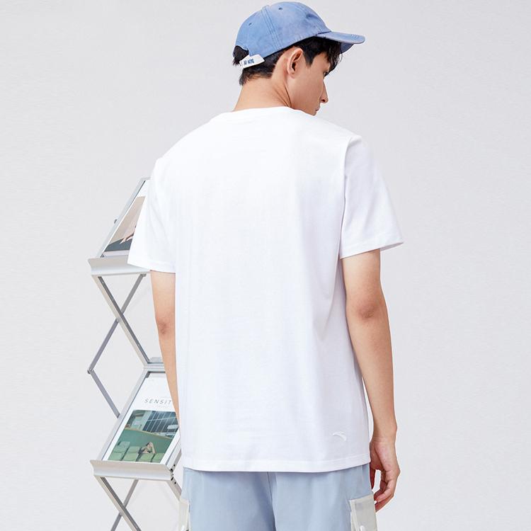 Anta KT Series Summer Round Neck Loose Breathable Basketball Culture Casual Sports Short Sleeve T-Shirt Unisex Tops Pure-White 152221128