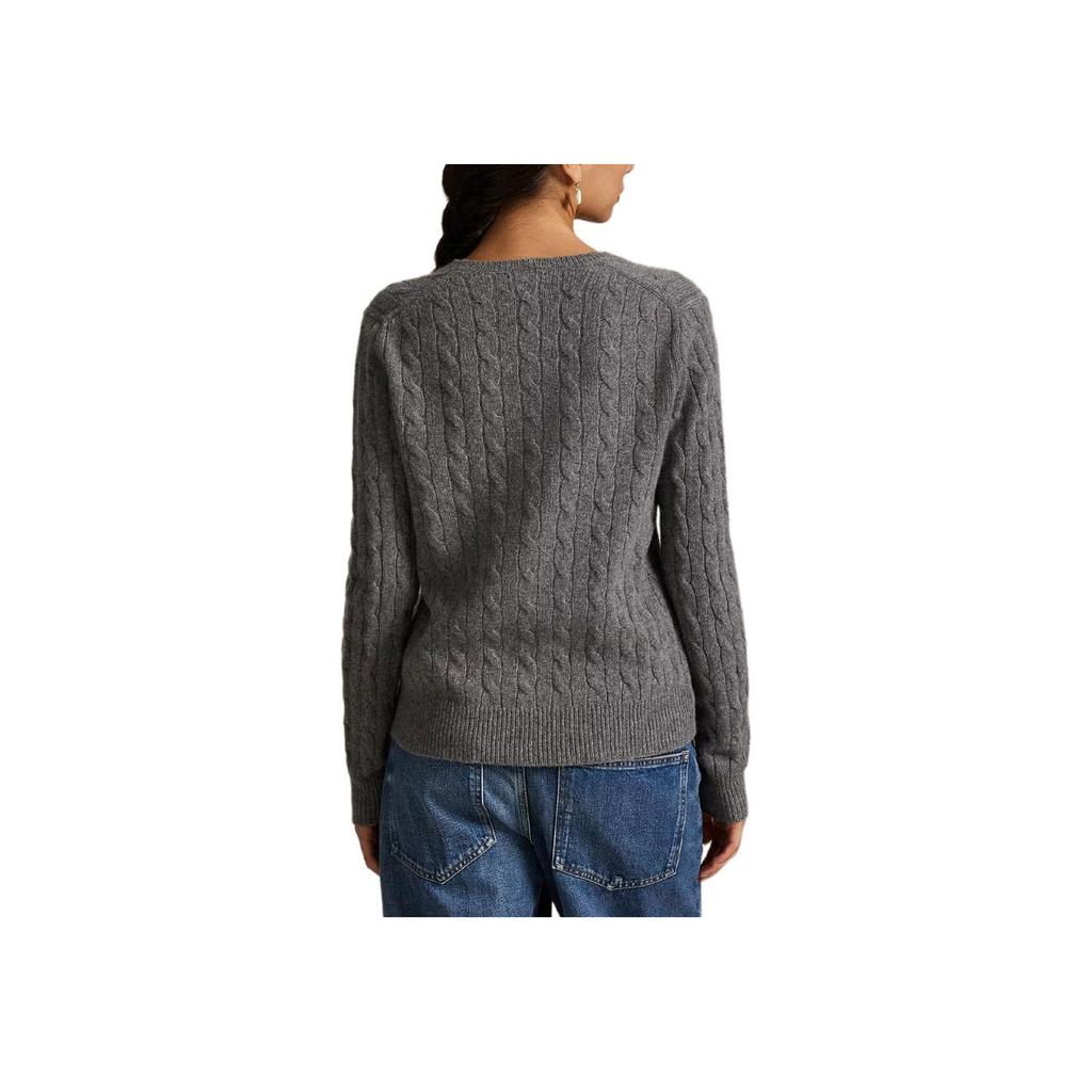 Polo Ralph Lauren Ribbed V-Neck Slim Fit Embroidered Pony Long Sleeve Sweater Women sweater 211888688-501