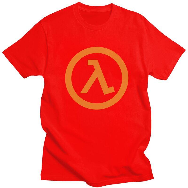 Custom Hot Game Half Life Lambda Logo T Shirt for Men Tshirt Fashion Tee Tshirt Slim Fit