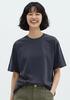 Aban Binmu Pigment Oversized Embroidered T-Shirt Navy