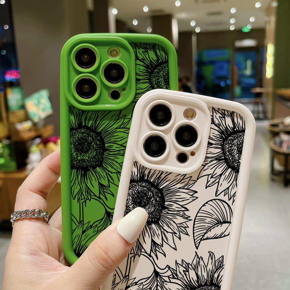 Silicon Flower Case For Samsung Galaxy S24 Ultra A55 5G A54 A35 A34 A33 A32 A15 A14 A13 A12 A53 A52s S23 S22 S20 S21 FE Funda
