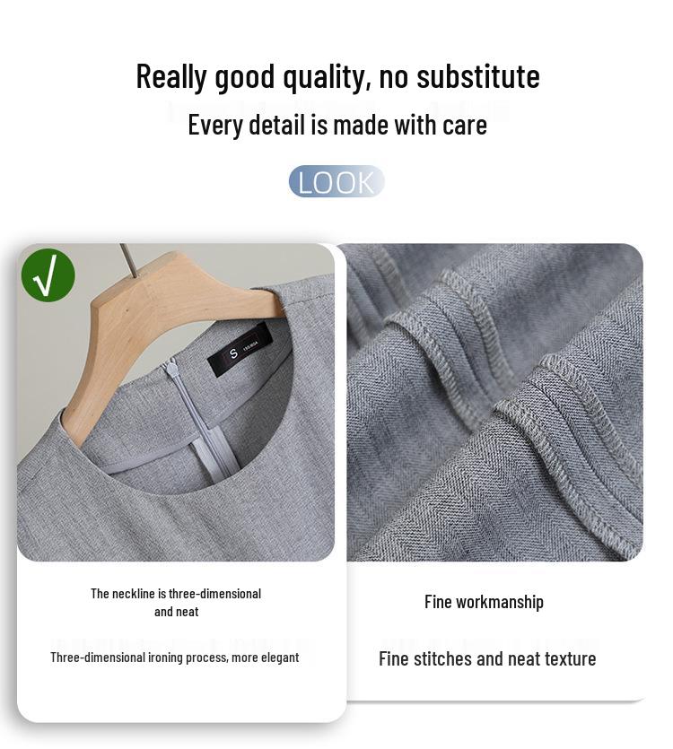 Women's Irregular Vest Two-Piece Set - Spring/Summer High-End Fashion