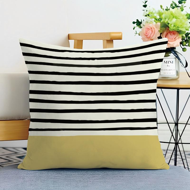 

Желтый геометрический принт Декоративная наволочка для спальни, гостиной, квадратная подушка, наволочка 40x40cm