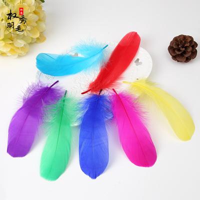 50 sztuk Kolorowe Pełne Miękkie Duże Pióra Pływające Pióra Gęsie DIY Kolorowa Opaska Pióra Materiał Dekoracyjny do Rzemiosła