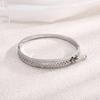 Shiny Zipper Bangle Vintage Zip Titanium Steel Hand Chain Jewelry Crystal Bracelet  Gift