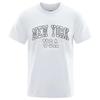 New York Usa Est 1788 Street City Letter Graphic T-Shirt Men Casual Tee Clothes Summer Loose Cool Tshirt Cotton Oversize T Shirt