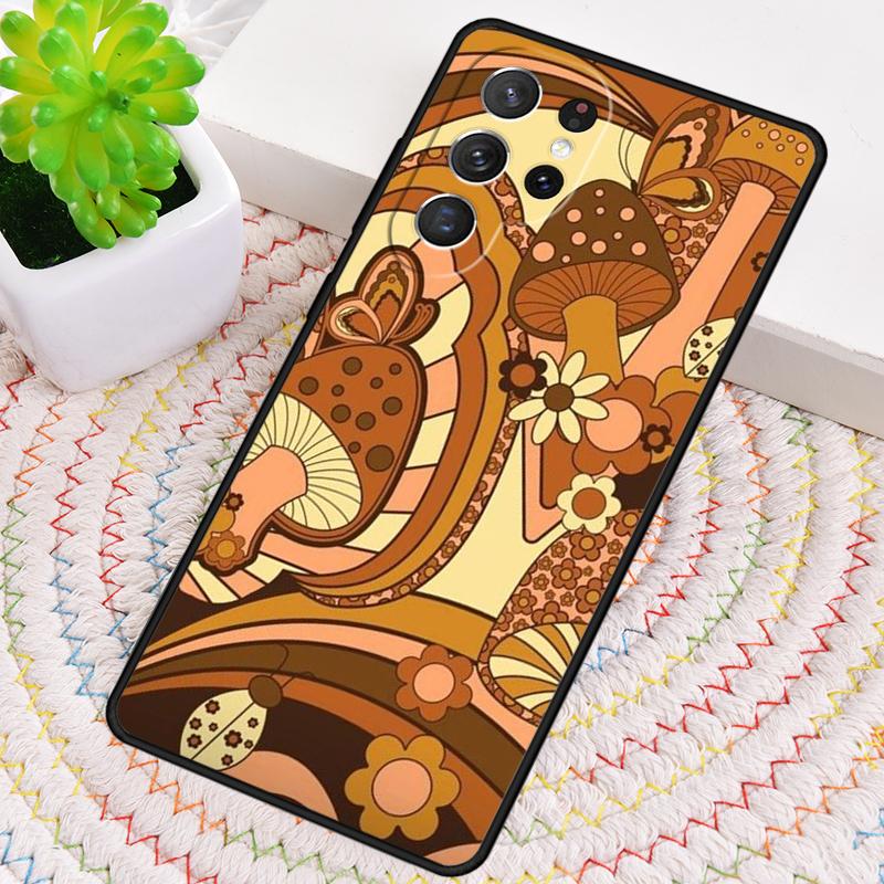 Psychedelic Mushrooms Florals Phone Case For Samsung Galaxy Note 10 Pro S26 S25 S24 S23 S22 Ultra Plus S21 FE S20 Cover