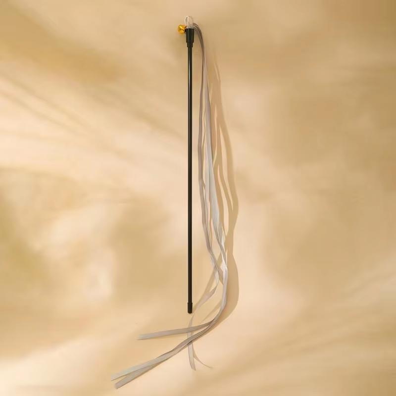 

Teasing Cat Stick New Long Rod Ribbon Colorful Bell Self Hi Fairy Stick Scratch resistant Cat Claw Self Hi Cat Toy белый