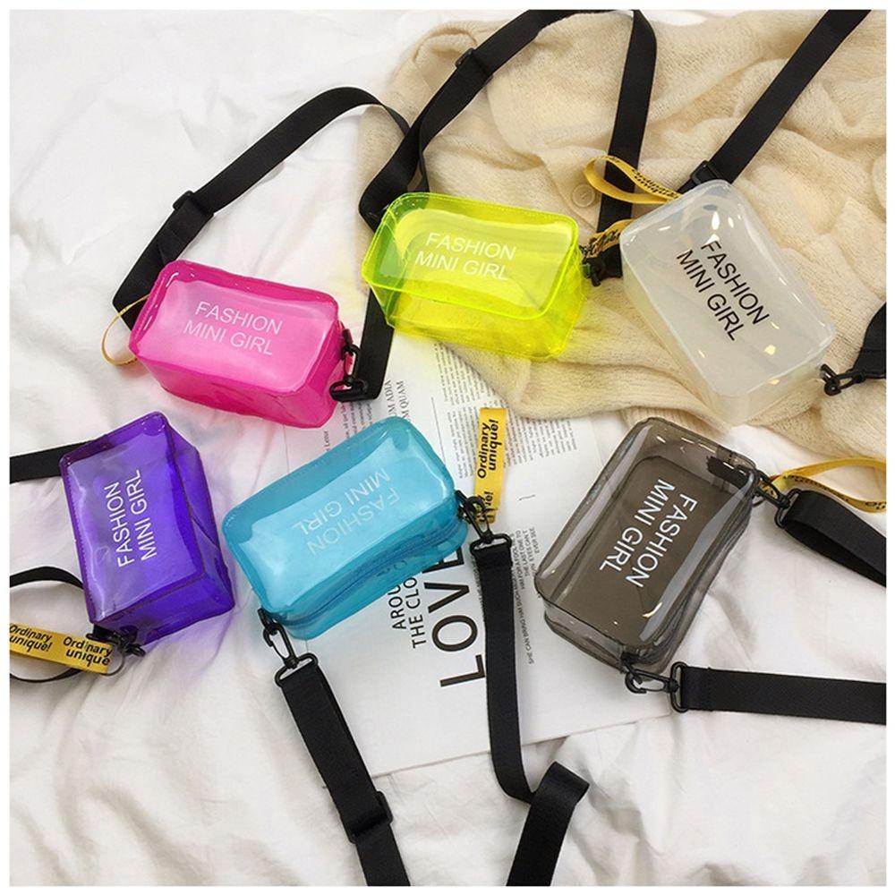 Women Clear Purses Sweet Handbags Crossbody Bags Transparent Jelly Bag Messenger Bag Shoulder Bag