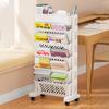 Floor Mounted Movable Bookshelf With Wheels Classroom Desk Storage Rack Study Large Capacity Multi-Layer Book Storage Rack