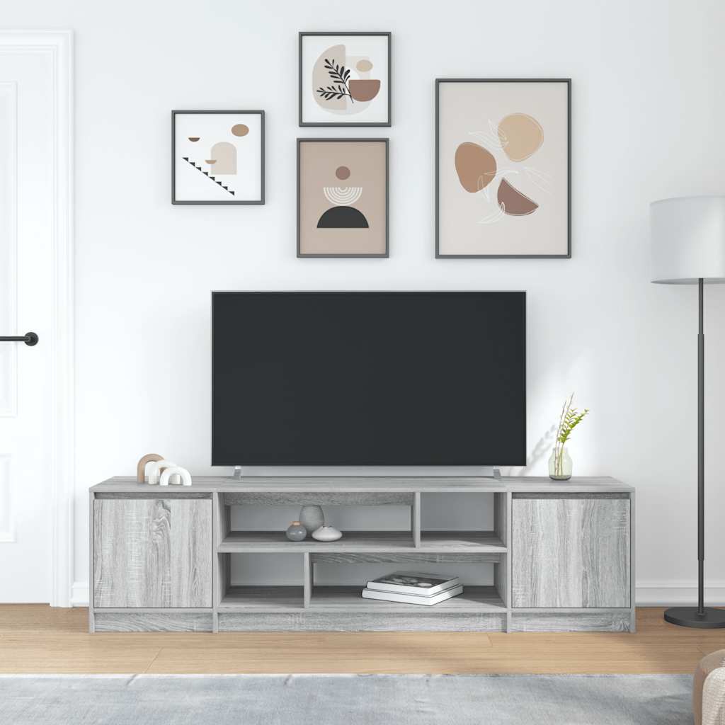 TV Stand Gray Sonoma 188.5 x 41 x 50 cm Engineered Wood