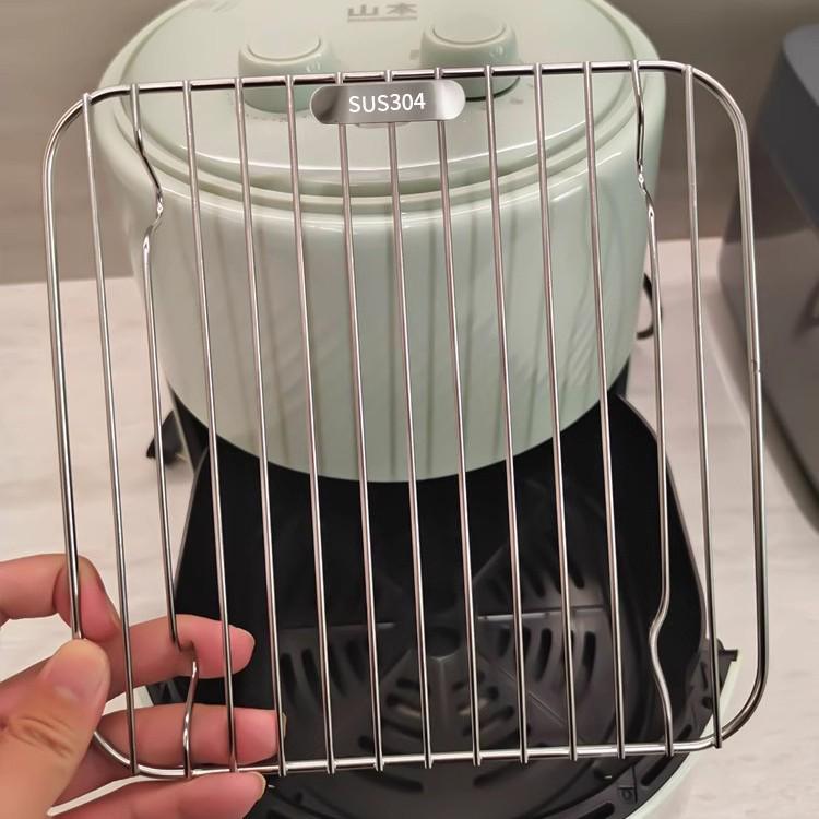 304 Stainless Steel Skewer Rack & Baking Pan for Air Fryer/Oven