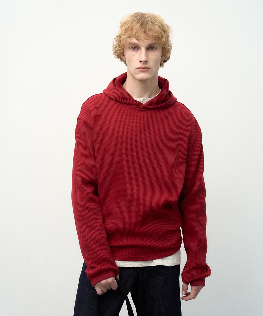 AFTERPRAY Cairn Waffle Hoodie Red