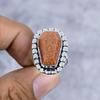 Red Sunstone Gemstone Handmade 925 Sterling Silver Jewelry Ring Size 7 M-2597