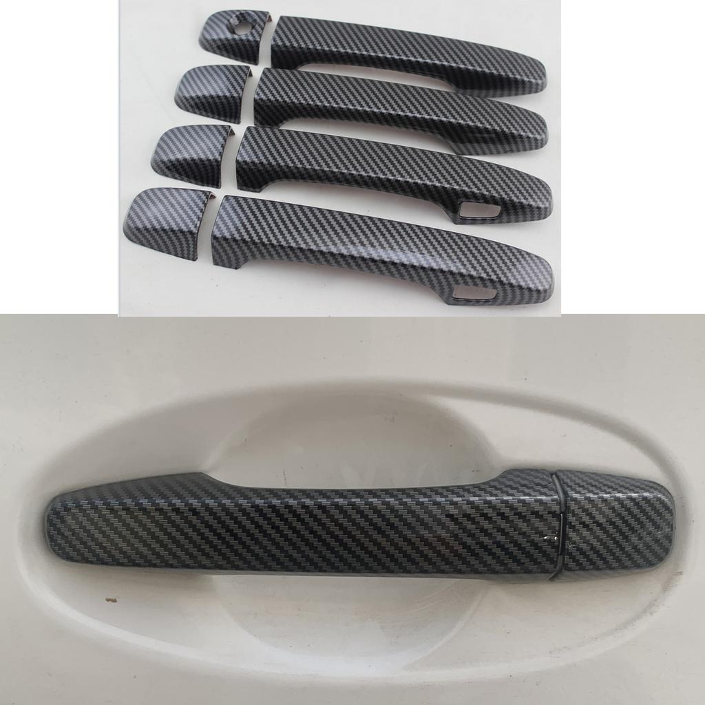 ABS Carbon Car Accessories Plated Door Handle Bowl Cover Trim Paste Style For Toyota Prius Prius30 Xw30 2010 2011 2012 2013 2015