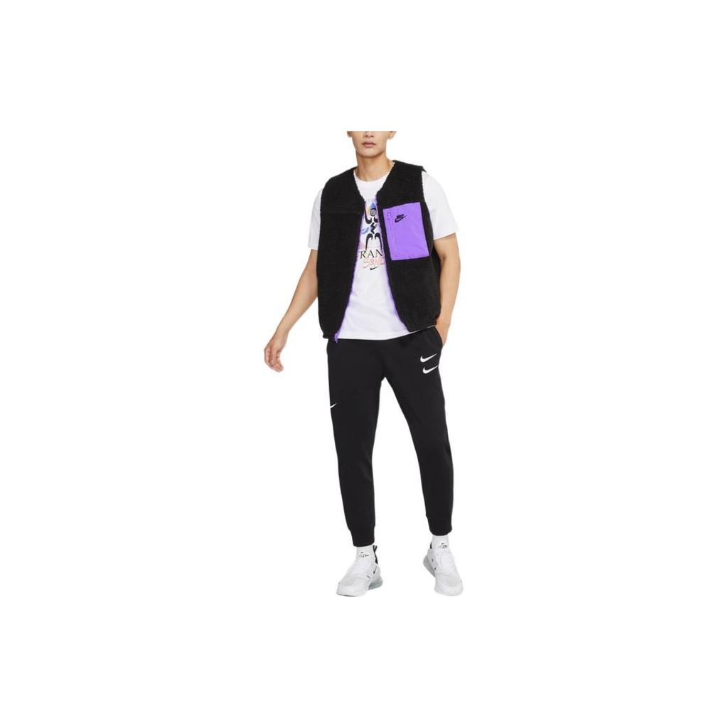 Nike Reversible Fleece Vest With Logo Print And Pocket Detail Men Vest Purple DQ4879-010