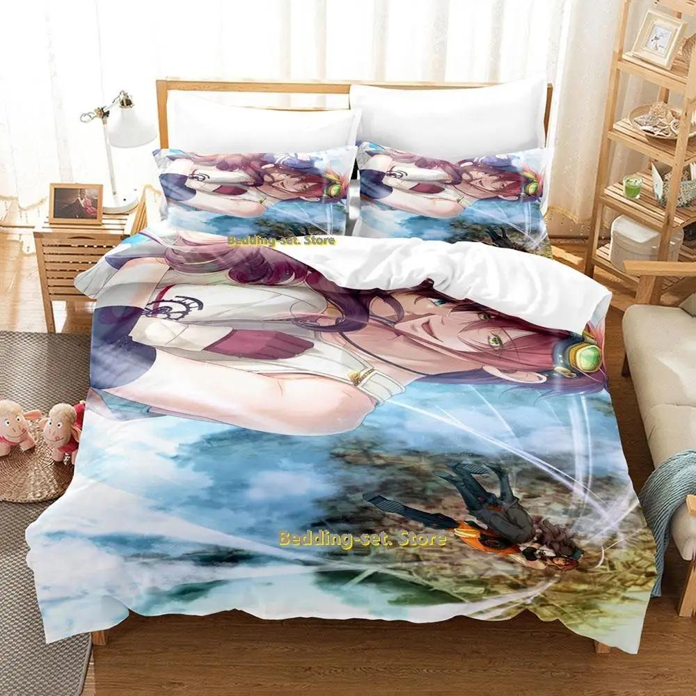 Neues Code Realize Guardian of Rebirth Bettwäscheset Cartoon Anime dreiteiliges Set Erwachsener Kind Schlafzimmer Bettbezugsets 3D Kawaii