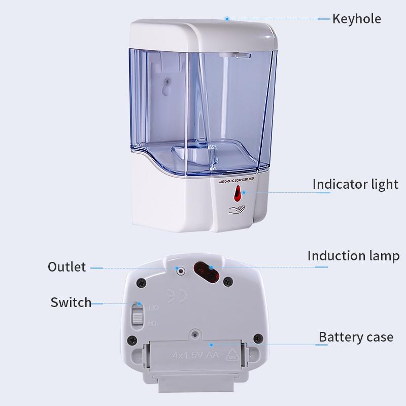 Soap Dispenser Automatic 400ML Electric Soap Dispenser Sensor Infrared Foaming Hand Washer Soap Dispensers For Bathroom 3588