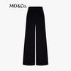 MO&Co. Autumn High-Waist Drawstring Wide-Leg Fleece Pants