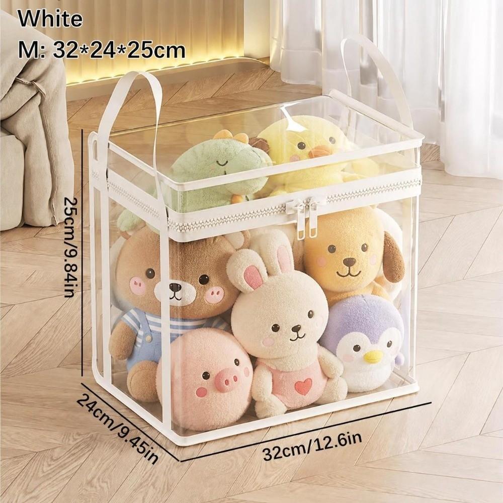 Transparent Doll Storage Bag With Zipper Plush Toy Storage Bag Durable Clear Storage Case