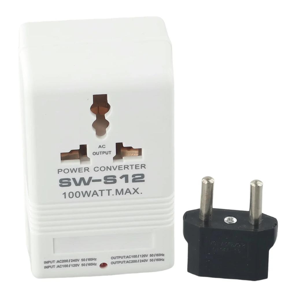 Step UP ODER Down Converter Transformator 100W 110V/120V Zu 220V/240V+EU Adapter Maximale Lastleistung 100W Stromwandler AC117V-230V