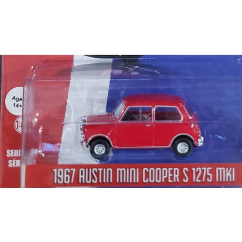 Greenlight 44880-B Hollywood Series 28 - Italian Job - 1967 Mini S 1275 MkI - Red, 1/64 Scale