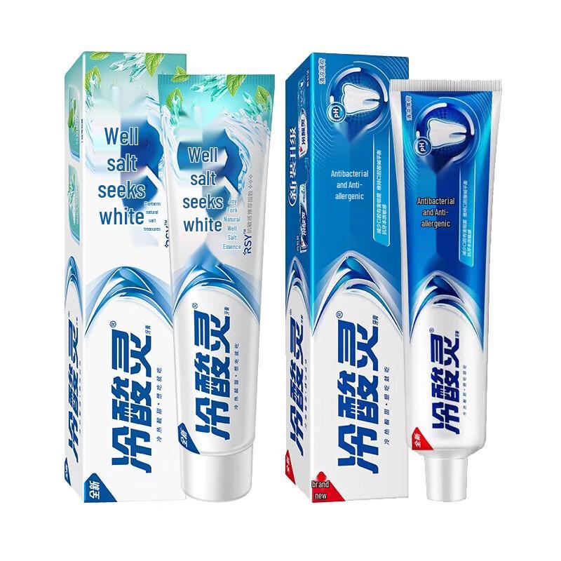 Lengsuanling Toothpaste Dual Pack: Well Salt Fresh & Anti-Sensitive Mint