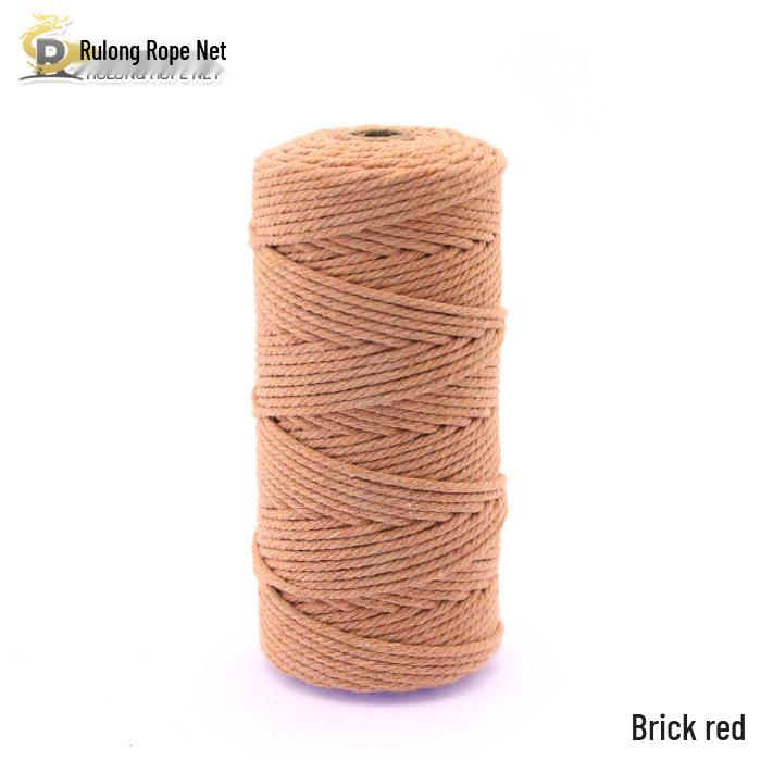 3mm Color Cotton Rope for DIY Handmade Tapestry, Weaving, and Drawstring Projects