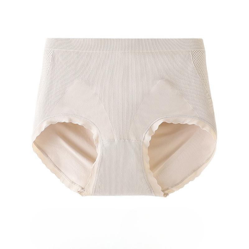 Female Spring and Summer 7A Silk Antibacterial Cool Feeling Ice Silk High Waist Belly Triangle Briefs