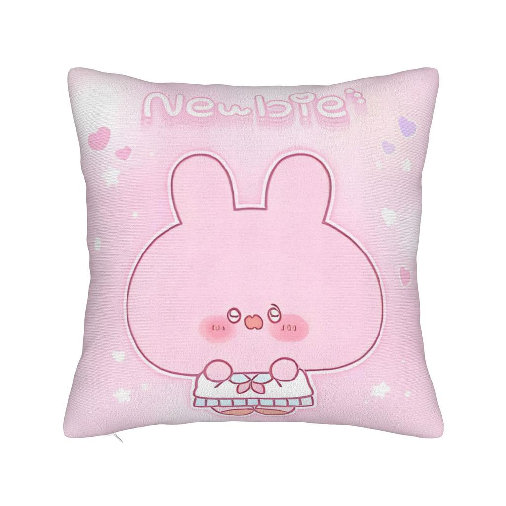 Asamimichaan Asleep Cartoon Square Pillow Cases Kawaii Asamimi Cushion Cover Decor Throw Pillow Case Cover for Sofa cm