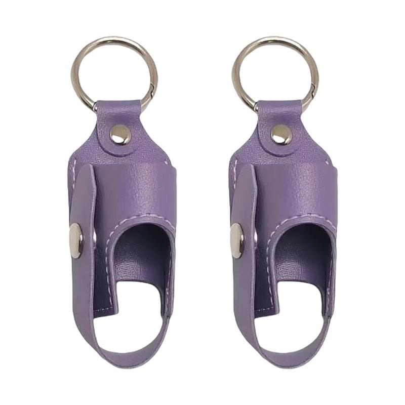 

Pack of 2 Water Resistant Inhaler Case for Asthmas Inhalers Leather and Metal Featuring Organization фиолетовый