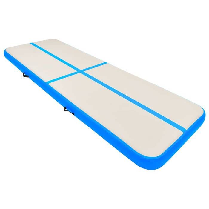 VidaXL Inflatable Gymnastics Mat with Pump 400x100x20cm PVC Blue