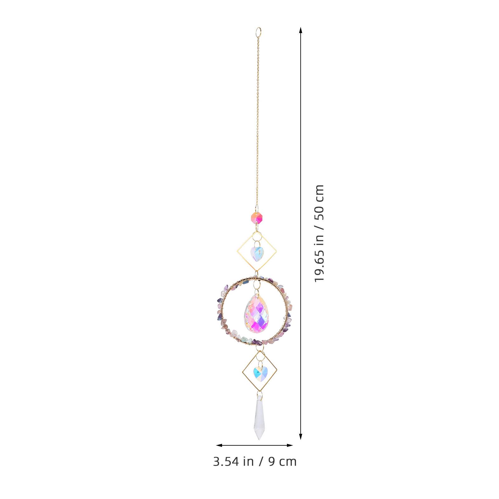 Crystal Suncatcher Pendant Hanging Decoration Copper Crystal Prism for Windows Sun Catchers Indoor Window Garden Hanging