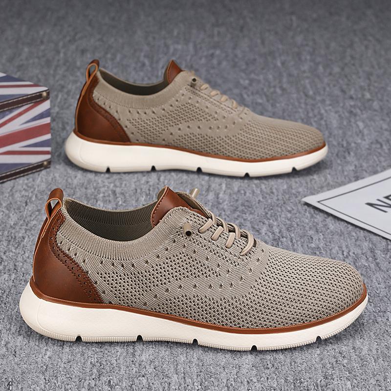 Fashion Men's Mesh Casual Sneakers Lightweight Breathable Dress Shoes Comfortable Walking Oxford Shoes Trainers for Men