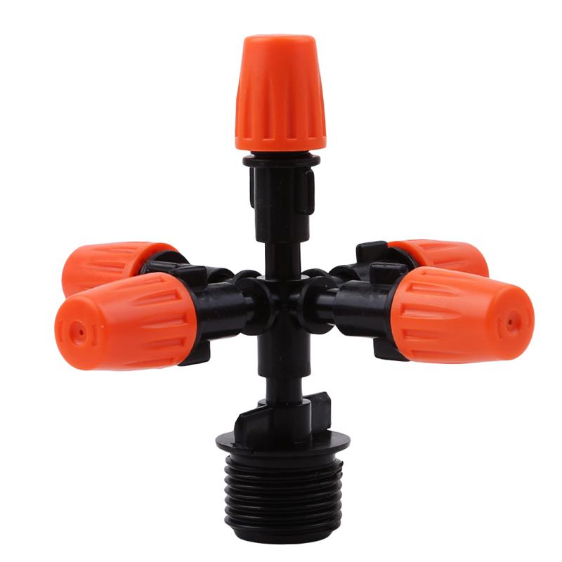 5-Head Adjustable Garden Spray Nozzle Greenhouse Automatic Sprinkler Adapter