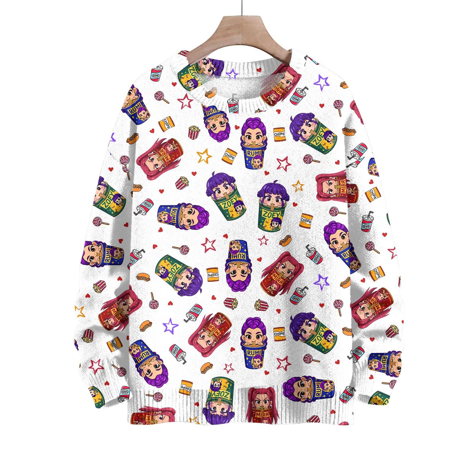 

Свитшоты для женщин Вязаный свитер Милая рубашка Осенний круглый вырез Пуловер Топы XXL белый