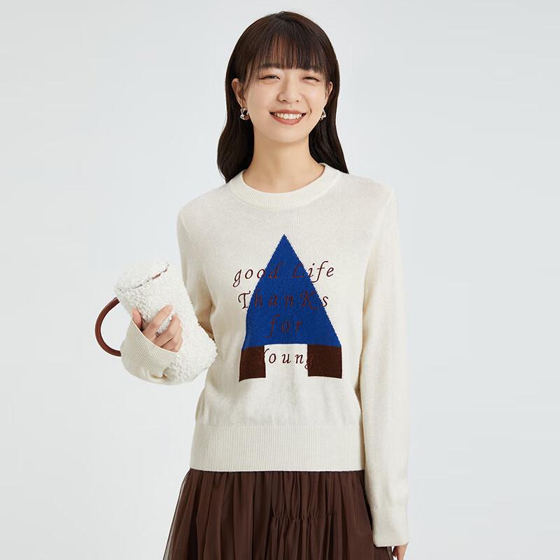 

Shetu Women s Versatile Printed Round Neck Sweater S