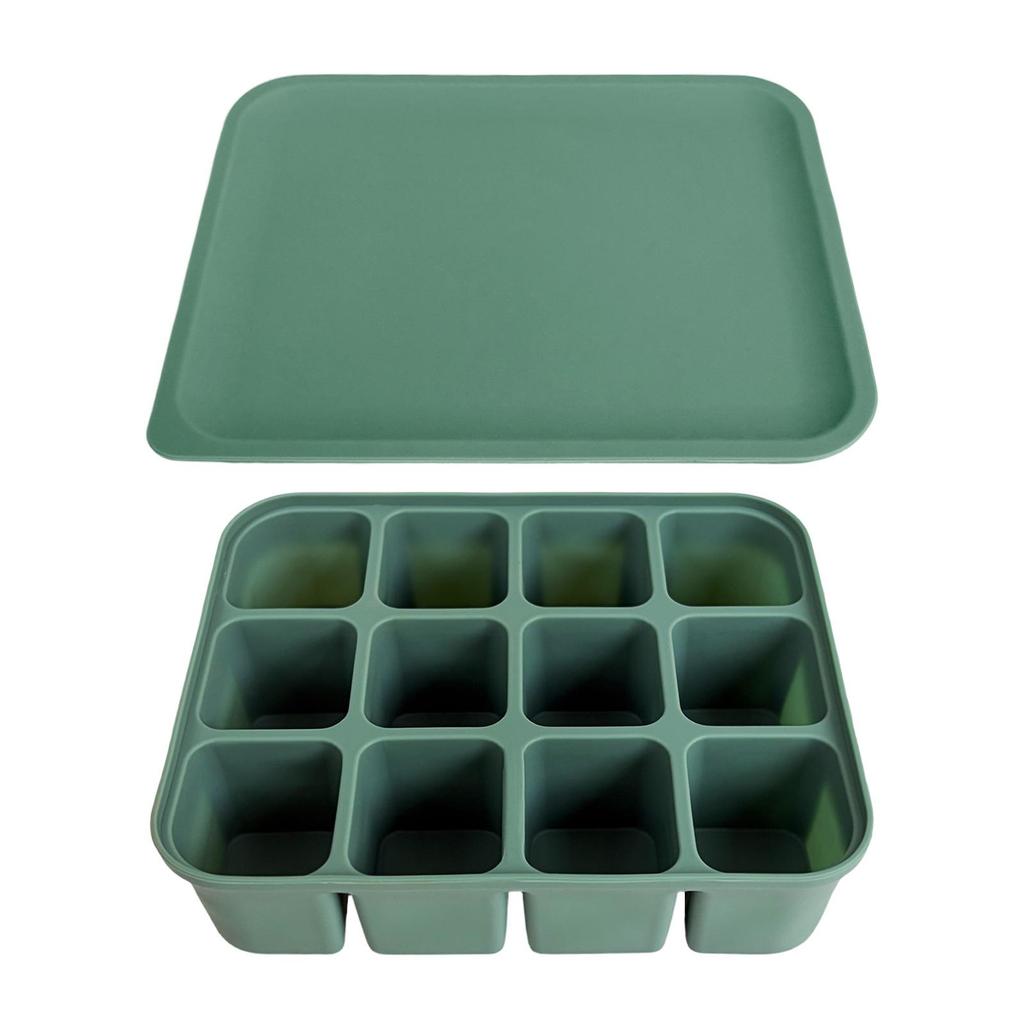 Verbesserte Silikon-Eiswürfelform mit Deckel - Lebensmittelqualität, Große Kapazität, Geruchlos, Leicht zu lösen für DIY-Eis zu Hause