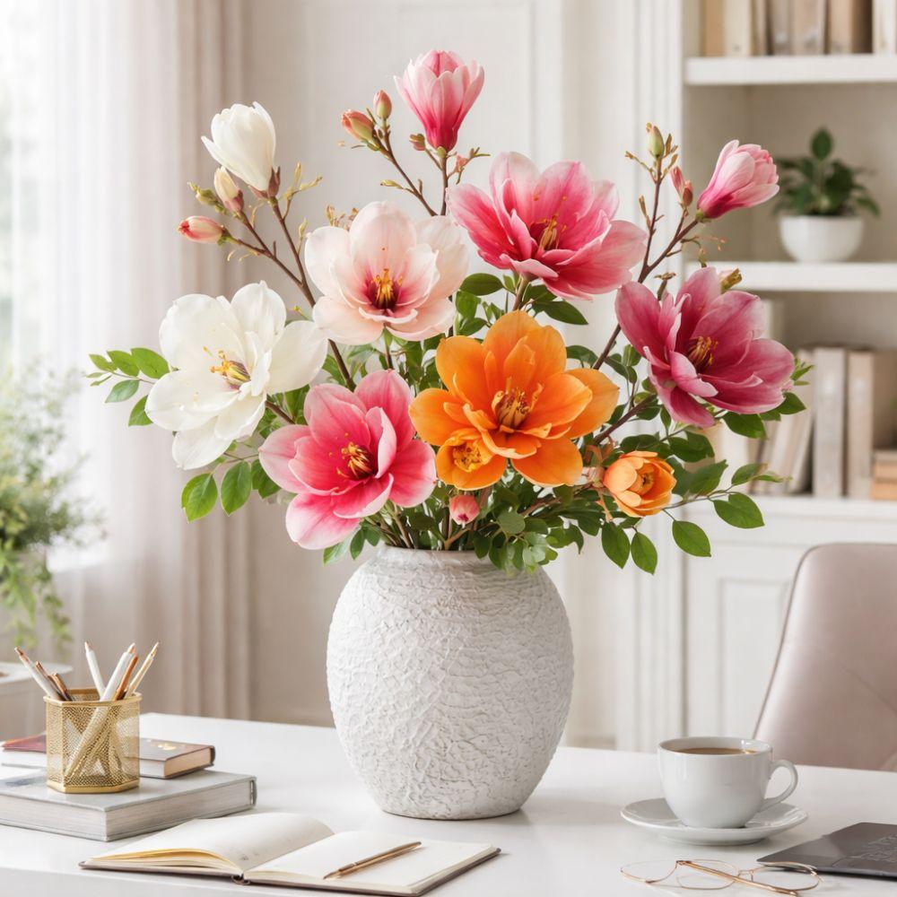 Grande Fiore di Magnolia Artificiale Fatto a Mano Simulazione Real Touch Grande Magnolia EVA Orchidea Artificiale Realistica Decorazione da Tavolo
