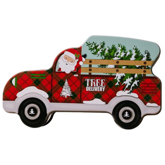 Christmas Candy Box Exquisite Cartoon Car Design Wrought Iron Gift Packing Box for Festival Party Decoration