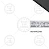 RAPL8 Bright Silver For Skoda Kodiaq Karoq Kamiq Superb Octavia Rapid 4X4 Fabia Yeti Metal Badge 3D Stickers Car Trunk Body Decal