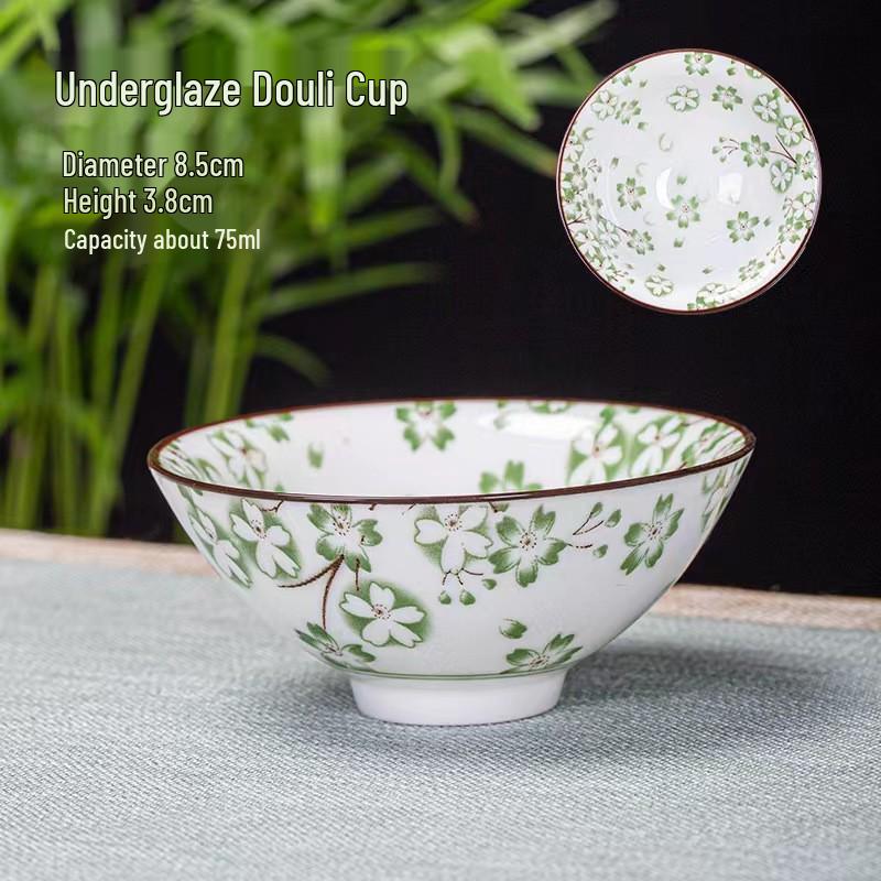 Blau-weiße Douli-Teetasse aus Porzellan für Kung-Fu-Tee