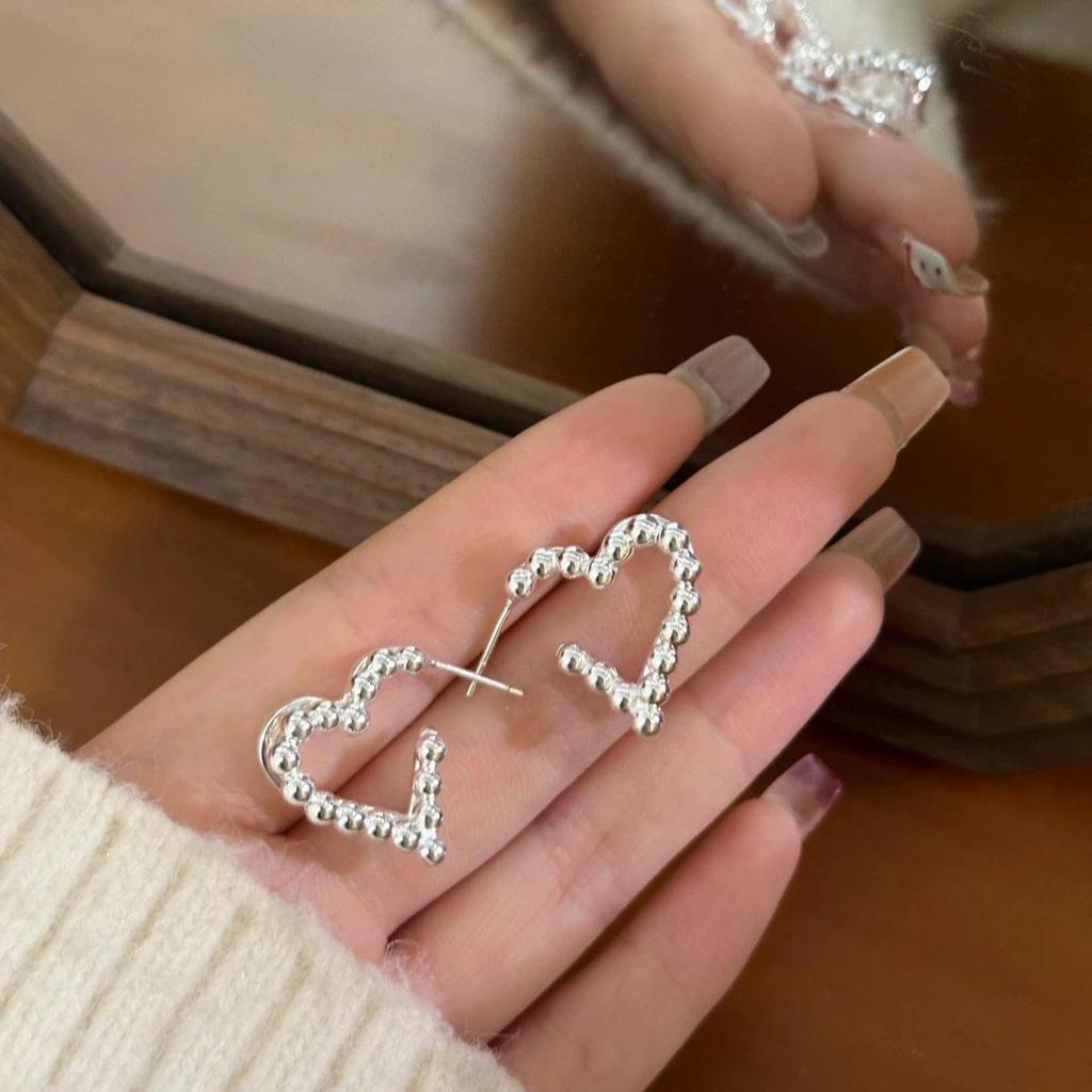 Zircon Metal Studs & Pearl Bow Earrings - High-End, Versatile Statement