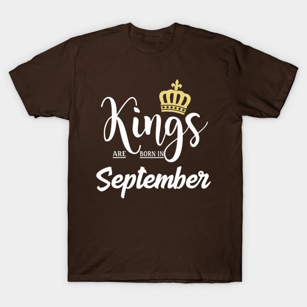 Buy Men Premium Cotton Harajuku T Shirt Kings Are Born In September