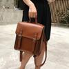 Solid Soft Interior Compartment Backpacks Casual Flap Pocket Bags For Women Lamp Luxury Interior Zipper Pocket Backpacks