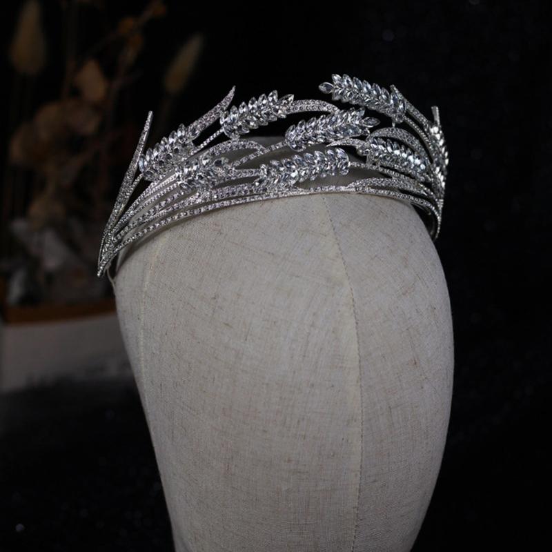 Bridal Wedding Crown Headband Rhinestones Crystal Hair Hoop Vintage Hairband for Party Prom Halloween Costume Headpie