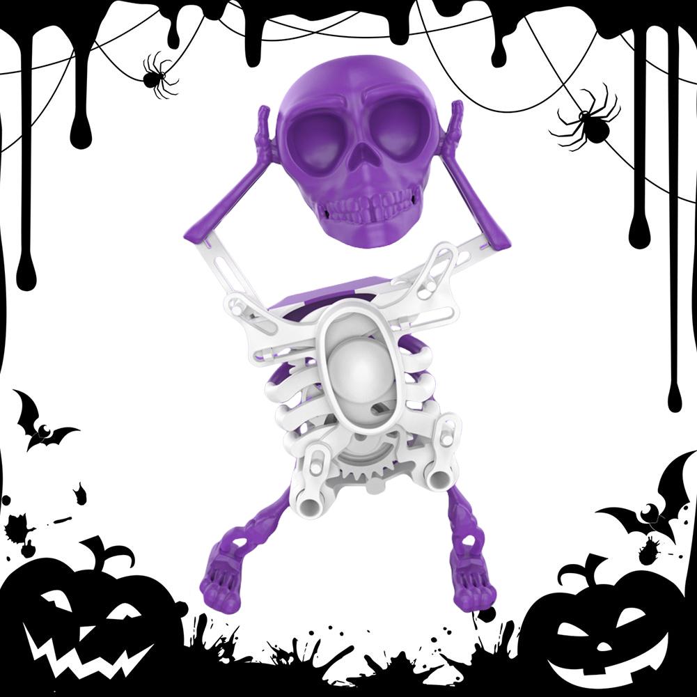 Dancing Skeleton Toy 3D Swinging Wind Up Skeleton Skeleton Statue for Desk Decoration and Stress Relief Halloween Party Favors